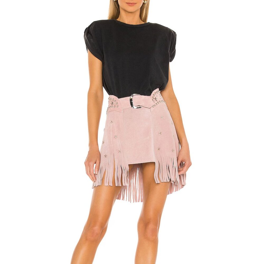 Understated Leather x Revolve Paris Texas Full Skirt in Pink